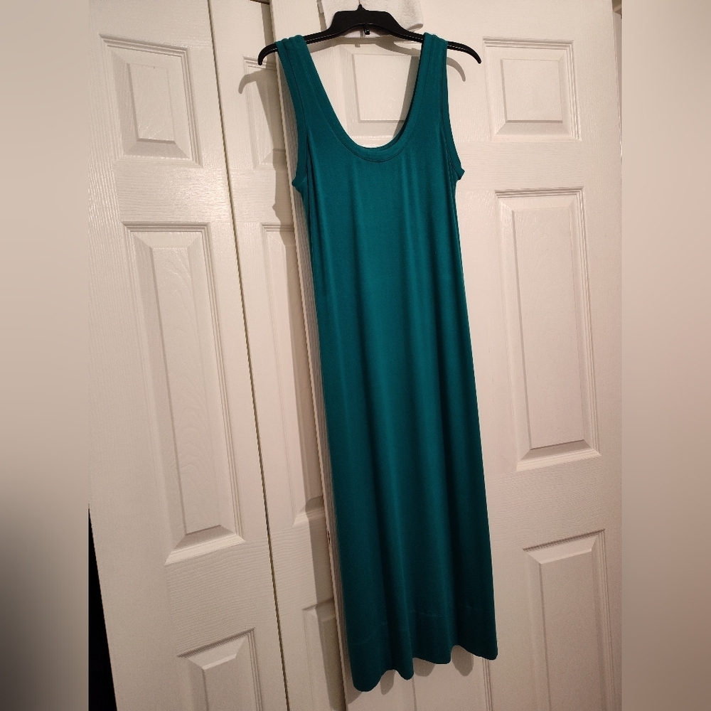 NWOT Soma Intimates Teal Sleeveless Maxi Lounge Dress Size Small W/Original Bag